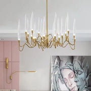 Crystal Chandelier Delta 12XG4 Gold Modern Chandeliers Default Title Alessandro Design