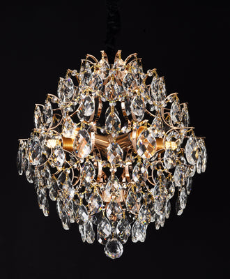 Crystal Chandelier CC9259/5FGD, 5x E14, Diameter 40cm, Shiny Gold
