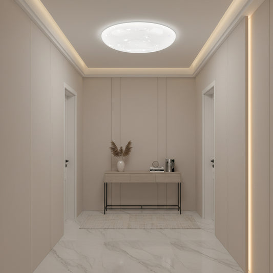 Plafonieră LED Stele 23 cm, 22W, 3000K / 4000K / 6000K, Alb, Metal si Acril Plafoniere LED Default Title Alessandro Design