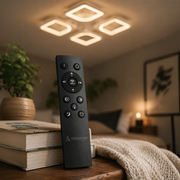 LED chandelier with remote control ZOE 53W, 4 Squares, Cold/Warm/Neutral light, Dimmable, White LED chandelier with remote control Default Title Alessandro Design