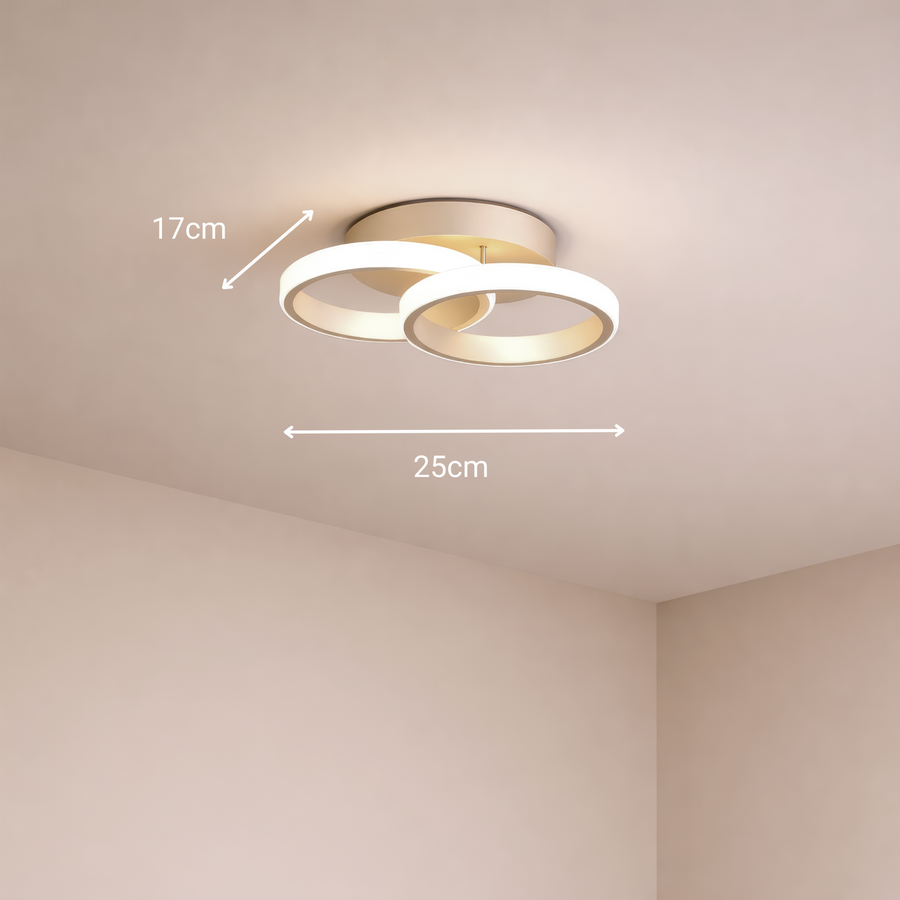 LED Chandelier VERTEX CIRCULA 21W, 2 Circles, Metal Frames, Cold/Warm/Neutral light, White LED Chandeliers Default Title Alessandro Design