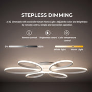 Lustra LED cu telecomanda ELIZA, 63W, lumina Rece/Calda/Neutra, Dimabila, Alb Lustre LED cu Telecomanda Default Title Alessandro Design