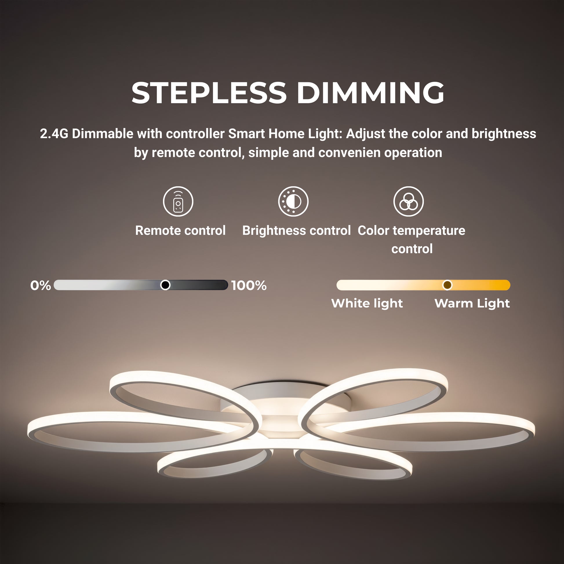Lustra LED cu telecomanda ELIZA, 63W, lumina Rece/Calda/Neutra, Dimabila, Alb Lustre LED cu Telecomanda Default Title Alessandro Design