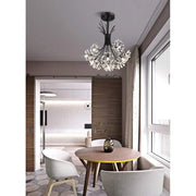 Crystal Chandelier PETERHOF Petito, 13xG4, Diameter 52 cm, Black Modern Chandeliers Default Title Alessandro Design