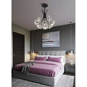 Crystal Chandelier PETERHOF Petito, 13xG4, Diameter 52 cm, Black Modern Chandeliers Default Title Alessandro Design