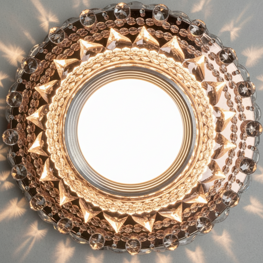 Spot LED ORBITA, 5W, Rotund, Lumina Rece / Calda, Bronz Antichizat, Rasina si Sticla Spot LED Default Title Alessandro Design