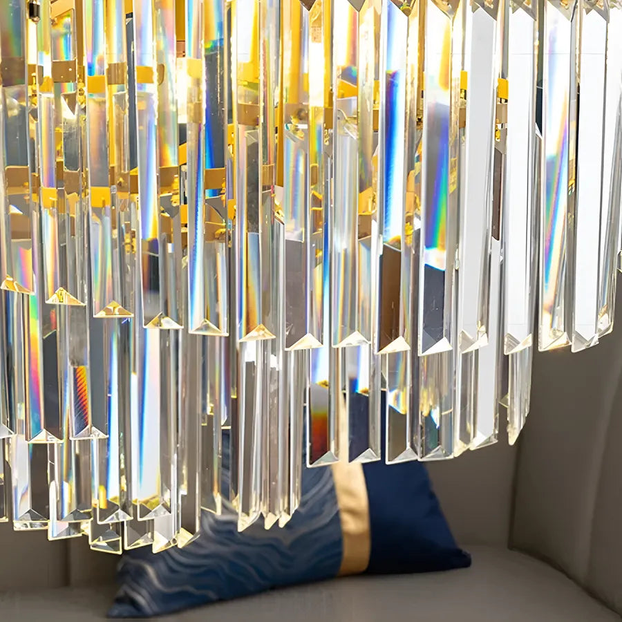 Crystal Chandelier TRIANON Eleganza 6x E27, Diameter 47cm, Shiny Gold, Adjustable Height Crystal Chandeliers Default Title Alessandro Design