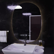 Oval LED mirror, 60x80cm, Ranya Marcello MotionGlow sensor, De-fogging system, Clock & Thermometer, Dimabila Marcello mirrors Default Title Alessandro Design