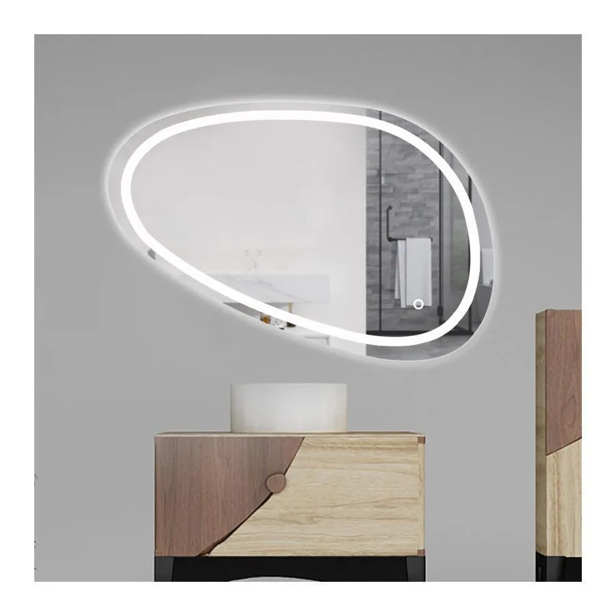 LED mirror, 80x45cm, Disegno Touch Marcello, Demister System, Dimabila Mirrors Korman E Default Title Alessandro Design