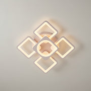 LED chandelier with remote control ZOE 70W, 5 Squares, Cold/Warm/Neutral light, Dimmable, White LED chandelier with remote control Default Title Alessandro Design