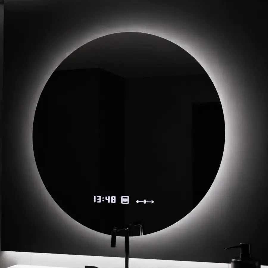LED Round Mirror, 70cm, Serenite MotionGlow Marcello, De-fogging System, Clock & Thermometer, Dimable Mirrors Marcello Default Title Alessandro Design