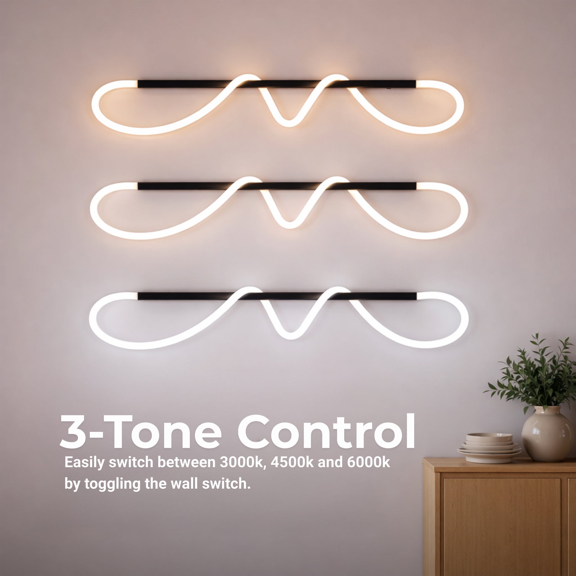 DIVINO LED Chandelier with Flexible Silicone Tube - 24W, Adjustable Light, Matt Black Modern Chandeliers Default Title Alessandro Design