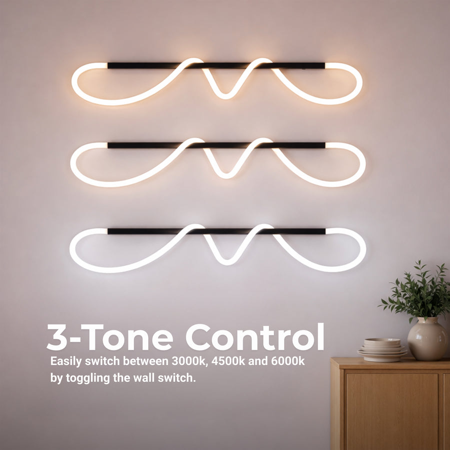 DIVINO LED Chandelier with Flexible Silicone Tube - 24W, Adjustable Light, Matt Black Modern Chandeliers Default Title Alessandro Design