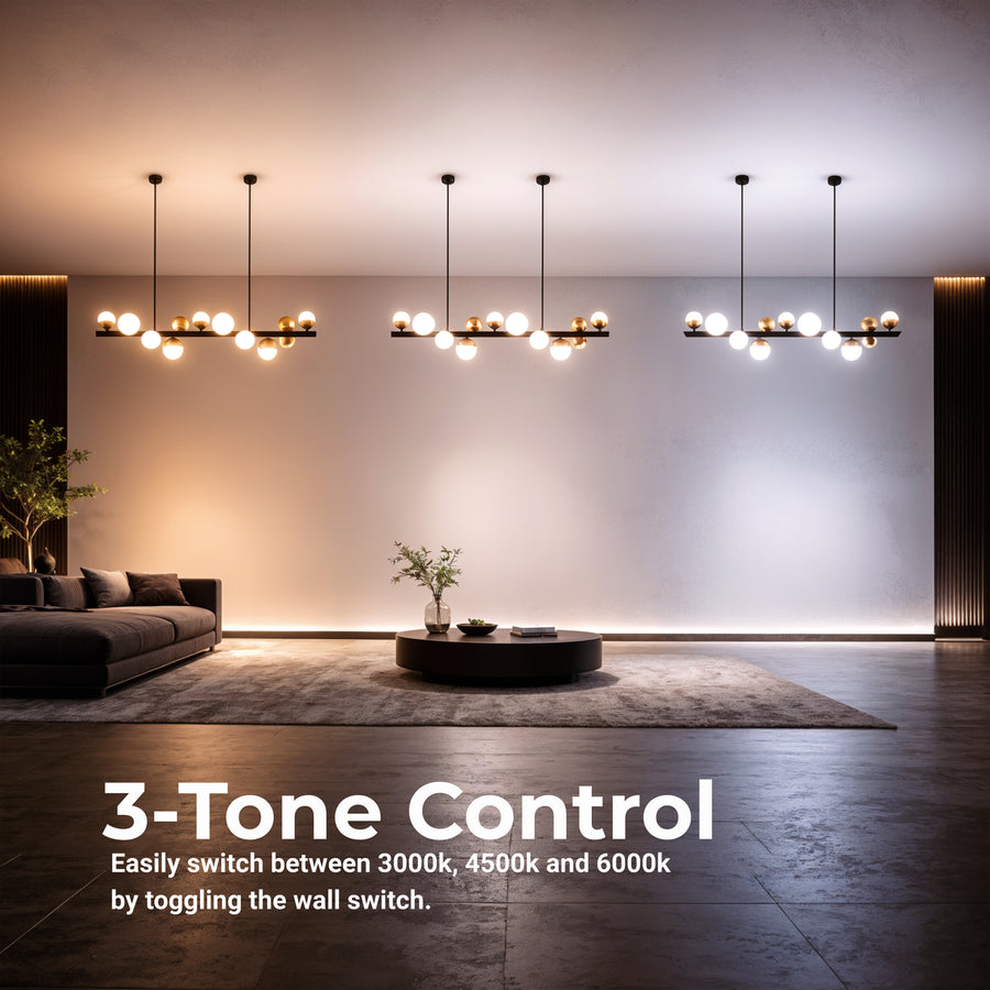 Aurion 29W Acrylic LED Hanging Chandelier with Remote Control, Dimmable, Black Gold, Metal and Acrylic LED Chandeliers with Remote Control Default Title Alessandro Design