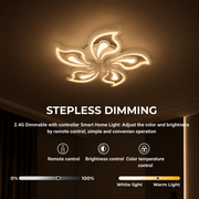 LED chandelier with remote control LILY 86W, 5 Elements, Cold/Warm/Neutral light, Dimmable, White LED chandelier with remote control Default Title Alessandro Design