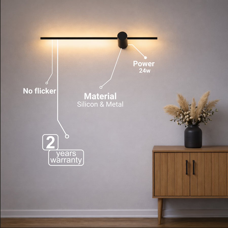 Angelique LED wall light 24W Black White Indoor wall lights Default Title Alessandro Design