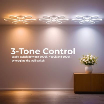 Lustra LED cu telecomanda ELIZA, 63W, lumina Rece/Calda/Neutra, Dimabila, Alb Lustre LED cu Telecomanda Default Title Alessandro Design