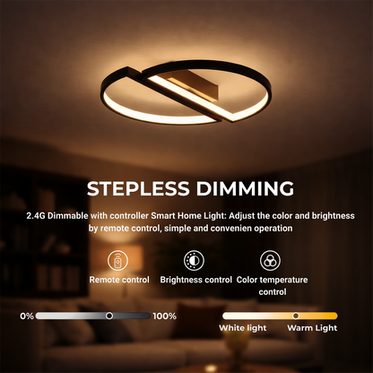 LED chandelier with remote control VECTOR ARCUS 52W, 2 Elements, Cold/Warm/Neutral light, Dimmable, Black LED chandeliers with remote control Default Title Alessandro Design