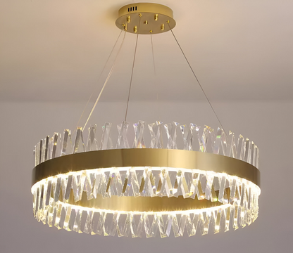 CASERTA Magno LED Chandelier with Remote Control, 68W, Dimmable, 3000K/4000K/6000K, Diameter 60cm, Gold Crystal Chandeliers Default Title Alessandro Design