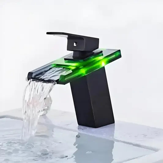 Basin Faucet, Alloy and Glass, Black, OD3007 Bathroom Faucets Default Title Alessandro Design