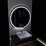 LED Round Mirror, 100cm, Celeste MotionGlow Marcello, De-fogging System, Clock & Thermometer, Dimabila Mirrors Marcello Default Title Alessandro Design