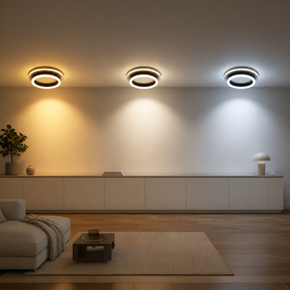 MODERN LED Chandelier 25W, Diameter 20cm, Round, Cold/Warm/Neutral light, Black LED Chandeliers Default Title Alessandro Design