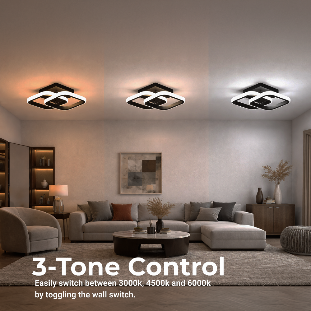 LED Chandelier VERTEX Matrix Overlapping Diamonds, Metal Frames, 24W, 2 Diamonds, Cold/Warm/Neutral Light 3000K/4000K/6000K, Black, Metal and Silicone LED Chandelier Default Title Alessandro Design