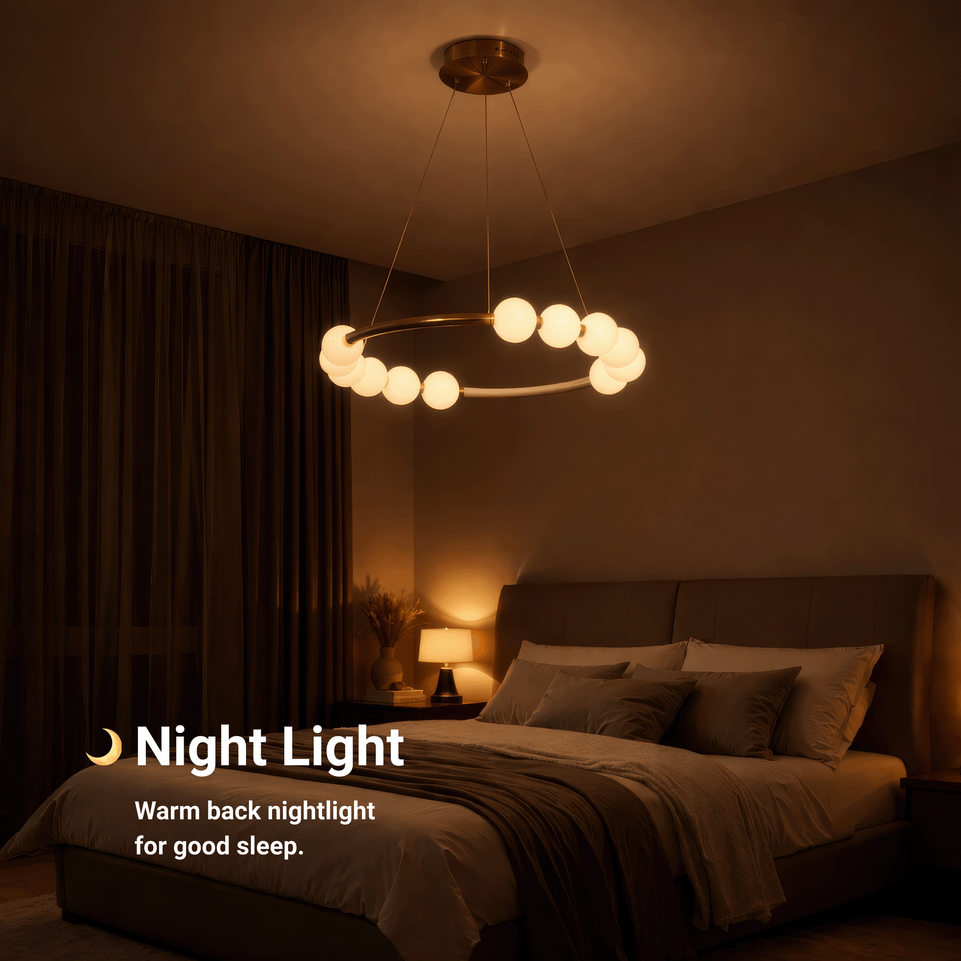 LED Pendant Light Acrylic Nova 57W with Remote Control, Dimmable, 3000K/4000K/6000K, Gold, Metal and Acrylic LED Chandeliers with Remote Control Default Title Alessandro Design