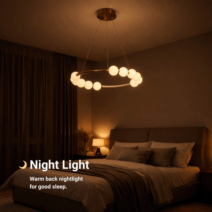 LED Pendant Light Acrylic Nova 57W with Remote Control, Dimmable, 3000K/4000K/6000K, Gold, Metal and Acrylic LED Chandeliers with Remote Control Default Title Alessandro Design