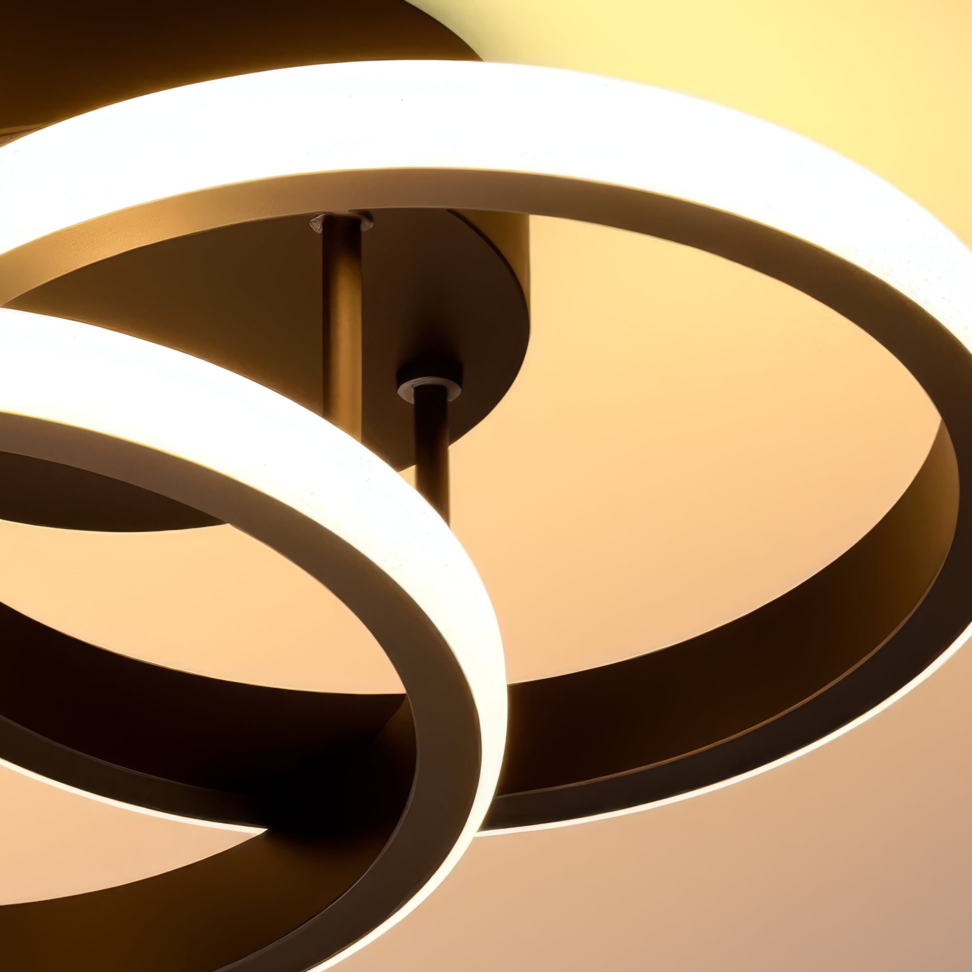 LED Chandelier VERTEX CIRCULA 21W, 2 Circles, Metal Frames, Cool/Warm/Neutral Light 3000K/4000K/6000K, Black, Metal LED Chandeliers Default Title Alessandro Design