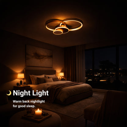LED Chandelier with Remote Control KILLIAN 80W, 4 Circles, Cold/Warm/Neutral Light, Dimmable, Gold LED Chandeliers with Remote Control Default Title Alessandro Design