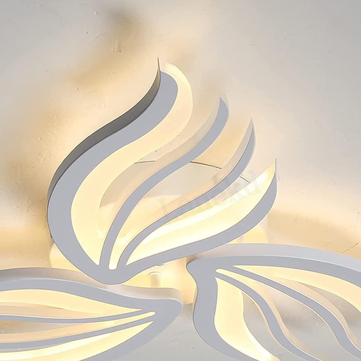 LED chandelier with remote control SAKURA 37W, 3 Petals, Cold/Warm/Neutral light, Dimmable, White LED chandelier with remote control Default Title Alessandro Design