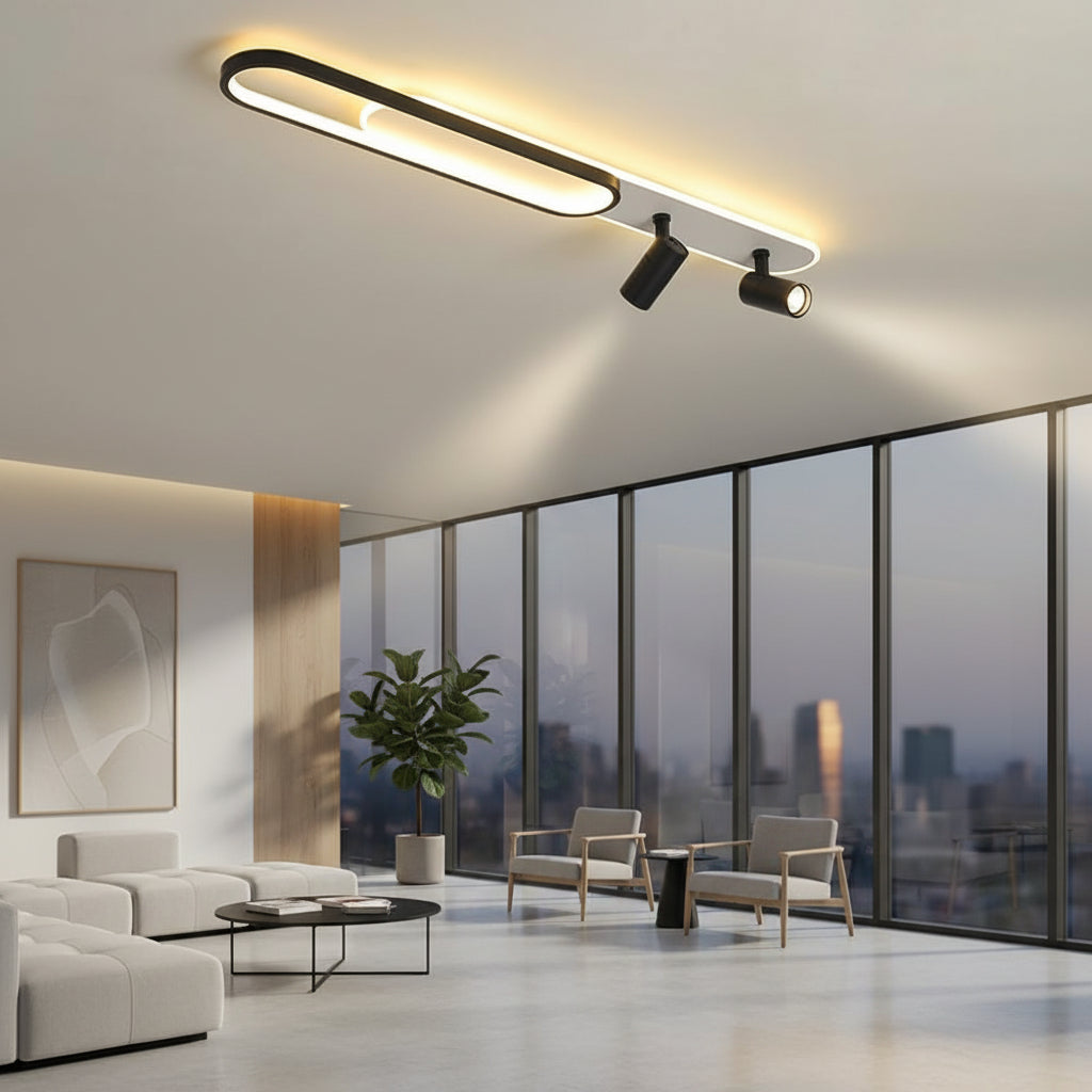 LED Chandelier with Adjustable Projector FISSO Camilla 70W, Cold/Warm/Neutral light, Black LED Chandeliers Default Title Alessandro Design
