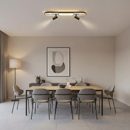 LED Chandelier with Adjustable Projector FISSO Camilla 70W, Cold/Warm/Neutral light, Black LED Chandeliers Default Title Alessandro Design