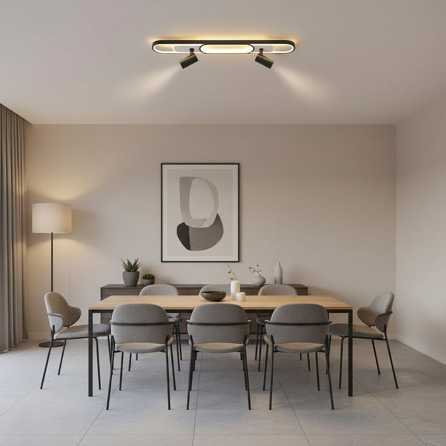 LED Chandelier with Adjustable Projector FISSO Camilla 70W, Cold/Warm/Neutral light, Black LED Chandeliers Default Title Alessandro Design