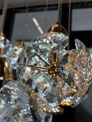 Crystal LED KILKENNY Culmino Chandelier, 144W, Neutral Light, Diameter 60cm, Gold Modern Chandeliers Default Title Alessandro Design