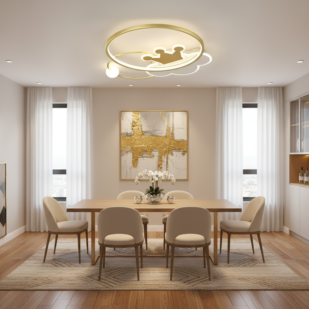 Rafael LED Chandelier with Remote Control, 58W, Dimmable, 3000K/4000K/6000K, Gold LED Chandeliers with Remote Control Default Title Alessandro Design