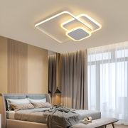 LED chandelier with remote control ANEMONA 75W, 3 Squares, Cold/Warm/Neutral light, Dimmable, White LED chandelier with remote control Default Title Alessandro Design
