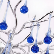 Candelabru Cristal CC335/600CH, 9x G9, Crom si Cristale Albastre, 60cm, Inaltime Reglabila Candelabre Cristal Default Title Alessandro Design