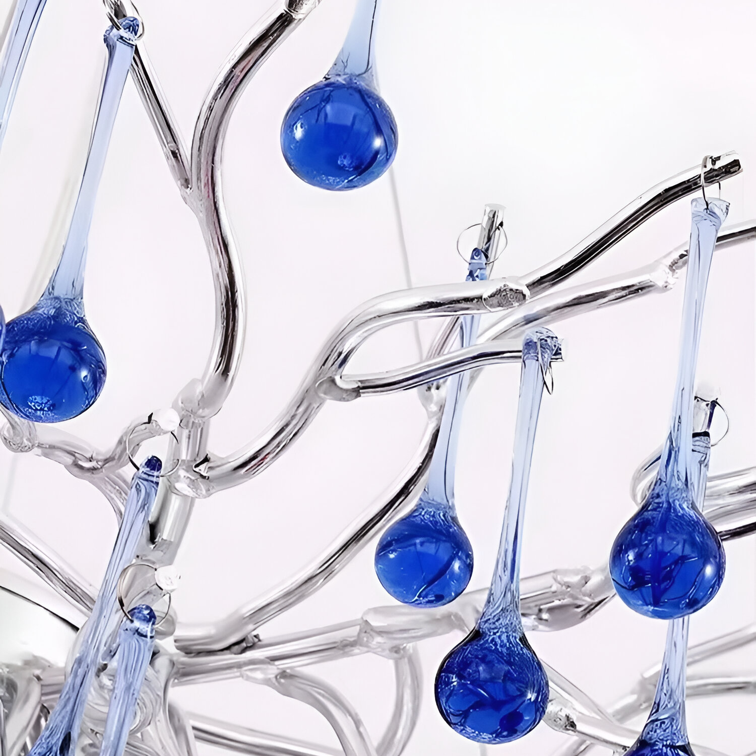 Candelabru Cristal CC335/600CH, 9x G9, Crom si Cristale Albastre, 60cm, Inaltime Reglabila Candelabre Cristal Default Title Alessandro Design