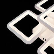 LED chandelier with remote control ZOE 70W, 5 Squares, Cold/Warm/Neutral light, Dimmable, White LED chandelier with remote control Default Title Alessandro Design