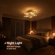 LED chandelier with remote control GLORIOSA 95W, 5 Petals, Cold/Warm/Neutral light, Dimmable, White LED chandelier with remote control Default Title Alessandro Design