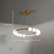 LED Pendant Light Acrylic Nova 57W with Remote Control, Dimmable, 3000K/4000K/6000K, Gold, Metal and Acrylic LED Chandeliers with Remote Control Default Title Alessandro Design