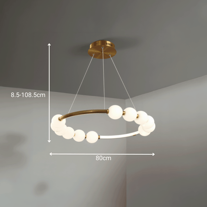 LED Pendant Light Acrylic Nova 57W with Remote Control, Dimmable, 3000K/4000K/6000K, Gold, Metal and Acrylic LED Chandeliers with Remote Control Default Title Alessandro Design
