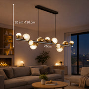 Aurion 29W Acrylic LED Hanging Chandelier with Remote Control, Dimmable, Black Gold, Metal and Acrylic LED Chandeliers with Remote Control Default Title Alessandro Design