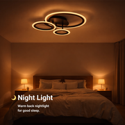 LED Chandelier with remote control BETTY 40W, 3 Circles, Cold/Warm/Neutral light, Dimmable, Black LED Chandeliers with Remote Control Default Title Alessandro Design