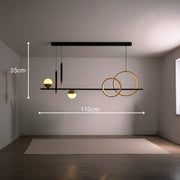 Suspended LED chandelier with remote control DAMARA 44W, Cold/Warm/Neutral light, Dimmable, Black, Height Adjustable LED Chandeliers with Remote Control Default Title Alessandro Design