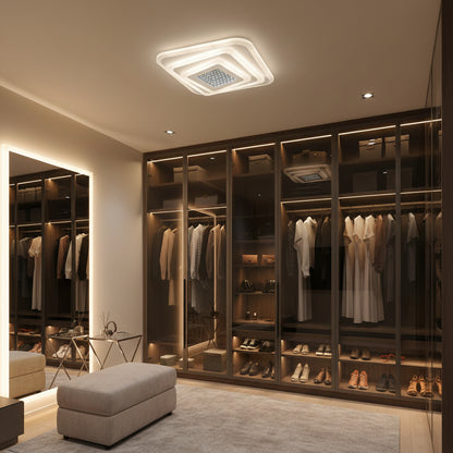 LED Chandelier NEXA 3D 46W, Square, Cold/Warm/Neutral light, White LED Chandeliers Default Title Alessandro Design