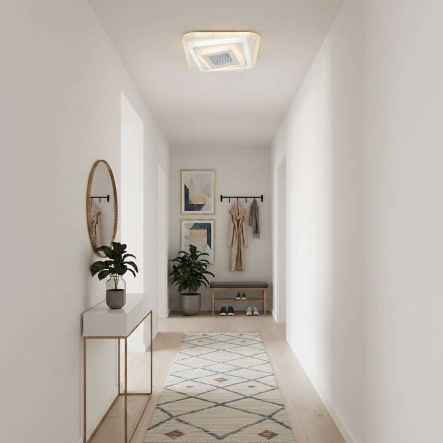 LED Chandelier NEXA 3D 46W, Square, Cold/Warm/Neutral light, White LED Chandeliers Default Title Alessandro Design