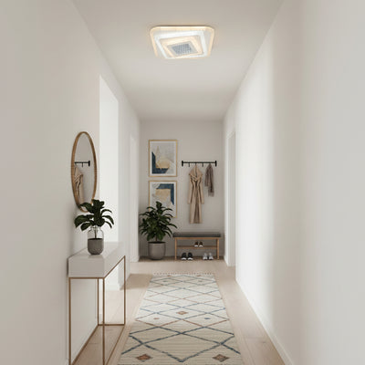 LED chandelier NEXA 3D 46W, Square, Cold/Warm/Neutral light, White